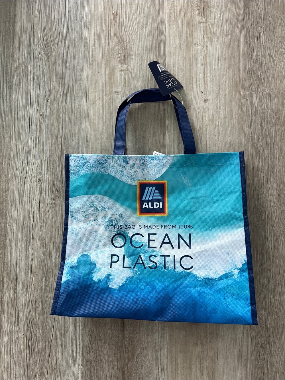 10 ALDI Ocean Plastic Tote Bags in Blue Teal